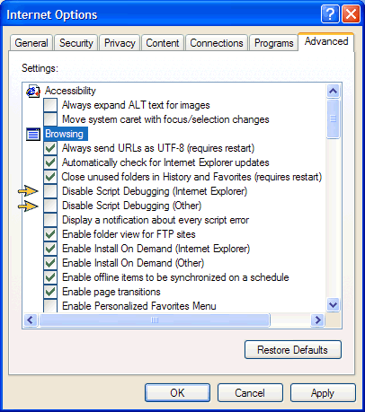 microsoft script debugger download xp