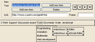Creating JavaScript web-menu