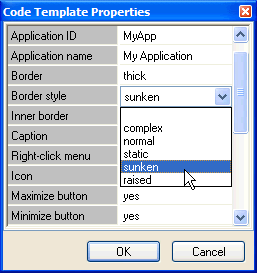 HTML Application (HTA) template